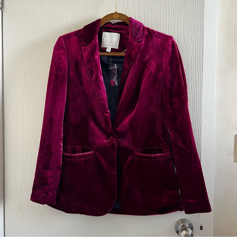 Anthropologie Ett Twa Velvet Gallery Blazer Jacket - Picture 4 of 11